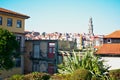 Landscape of Apartments and plants from Se cathedral in Porto Portugal