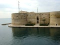 Taranto, Puglia, Italy, January 2010: the Aragonese castle. Royalty Free Stock Photo