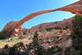 Arches National Park, Landscape Arch in Evening Light, Southwest Desert, Utah, USA Royalty Free Stock Photo