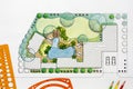 Landscape architect design backyard plan for villa