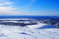 Landscape of Arctic mountains. Russia. Arctic. Khibiny. Background of the polar North