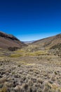 Landscape of an arid valley in the Andean highlands