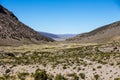 Landscape of an arid valley in the Andean highlands