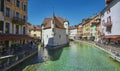 A landscape around Le Palais de llle in Annecy, France Royalty Free Stock Photo