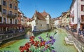 A landscape around Le Palais de llle in Annecy, France Royalty Free Stock Photo