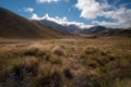 Landscape around Lindis Pass, New Zealand South Island Royalty Free Stock Photo