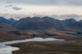 Landscape around Mount John Observatory near Lake Tekapo, New Zealand Royalty Free Stock Photo