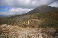 Landscape around Mycenae ancient ruin Royalty Free Stock Photo