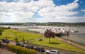 Landscape around of Rochester city include river Kent and yacht club Royalty Free Stock Photo