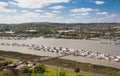Landscape around of Rochester city include river Kent and yacht club Royalty Free Stock Photo