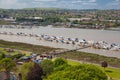 Landscape around of Rochester city include river Kent and yacht club Royalty Free Stock Photo