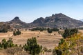 Landscape around the Ruins of the Yeha temple in Yeha, Ethiopia.