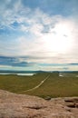 The Long Way Home: The View from Independence Rock, Wyoming Royalty Free Stock Photo