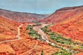 Landscape of the Asif Ounila valley in the High Atlas Mountains, Morocco