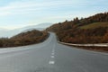 Landscape with asphalt road leading Royalty Free Stock Photo