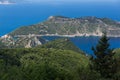 Landscape of Assos village and beautiful sea bay, Kefalonia, Ionian islands, Greece Royalty Free Stock Photo