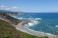 Landscape of the Asturian coast from Cabo Vidio. Spain Royalty Free Stock Photo