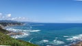 Landscape of the Asturian coast from Cabo Vidio. Spain Royalty Free Stock Photo