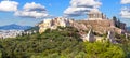 Landscape of Athens with Acropolis hill, Greece