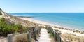 Landscape from Atlantic coast from Noirmoutier French island in web banner template Royalty Free Stock Photo