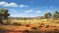 landscape australian bushland arid Royalty Free Stock Photo