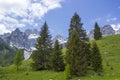 Landscape in the Austrian Alps of the Dachstein region (Styria in Austria Royalty Free Stock Photo