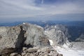 Landscape in the Austrian Alps of the Dachstein region (Styria in Austria) - view from Dachstein Royalty Free Stock Photo