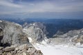 Landscape in the Austrian Alps of the Dachstein region (Styria in Austria) - view from Dachstein Royalty Free Stock Photo