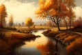 Landscape in Autumn Royalty Free Stock Photo