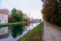 Landscape in autumn. Autumn leaf colour with stream and flowing water Royalty Free Stock Photo