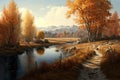 Landscape in Autumn Royalty Free Stock Photo