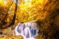 Landscape autumn waterfall Royalty Free Stock Photo