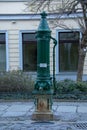 Landscape of awater well in Nikolaiviertel Mitte Berlin Germany