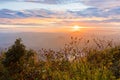 Landscape background and beautiful sunrise in morning. Mountain landscape background Royalty Free Stock Photo