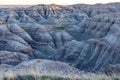 Landscape of Badlands National Park near Burns Basin Overlook