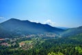 Landscape with Baile Tunsad resort, Transylvania, Harghita county, Romania