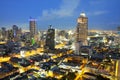 Landscape Bangkok city night view Royalty Free Stock Photo