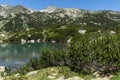 Landscape with Banski lakes and Small Polezhan peak, Pirin Mountain Royalty Free Stock Photo