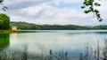 Landscape about Banyoles famous Lake, Girona, Spain Royalty Free Stock Photo