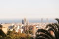 Landscape of Barcelona, view of Sagrada familia