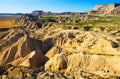 Landscape of bardenas reales natural park in summer