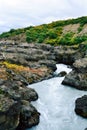 Barnafoss waterfall in western Iceland.