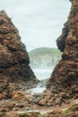 Landscape of Beach in Cantabria, north of Spain Royalty Free Stock Photo