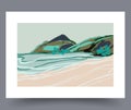 Landscape beach exotic ocean wall art print