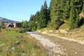 Landscape of the beautiful area of Voronet, Suceava county, Romania Royalty Free Stock Photo