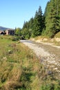 Landscape of the beautiful area of Voronet, Suceava county, Romania Royalty Free Stock Photo