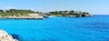 Landscape of the beautiful bay of Cala Anguila, Porto Cristo, Majorca, Spain Royalty Free Stock Photo