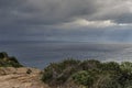 Bad weather over the sea Mediterranean, Greece