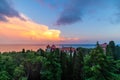 Landscape with a beautiful sunset sky and Black Sea, Crimea Royalty Free Stock Photo