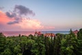 Landscape with a beautiful sunset sky and Black Sea, Crimea Royalty Free Stock Photo